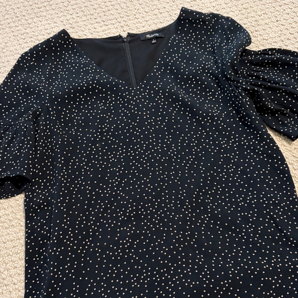 Elegant Black and White Polka Dot Women's dress